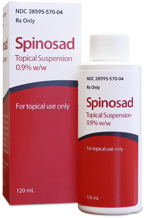 Box and bottle of Spinosad Topical Suspension 0.9%
