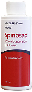 Bottle of Spinosad Topical Suspension 0.9%